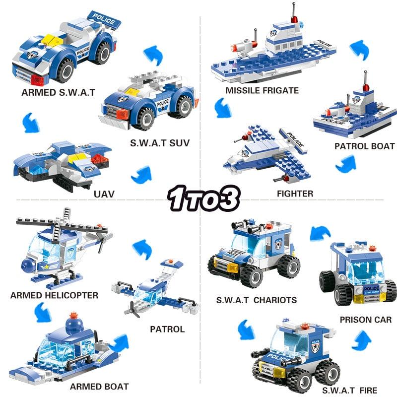 8-in-1 Building Set for Kids - Action-Packed Adventure Blocks