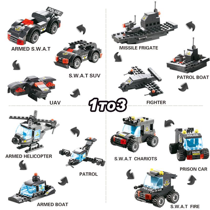 8-in-1 Building Set for Kids - Action-Packed Adventure Blocks