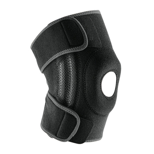 Adjustable Knee Support with Shock Absorbing Spring for Sports and Training