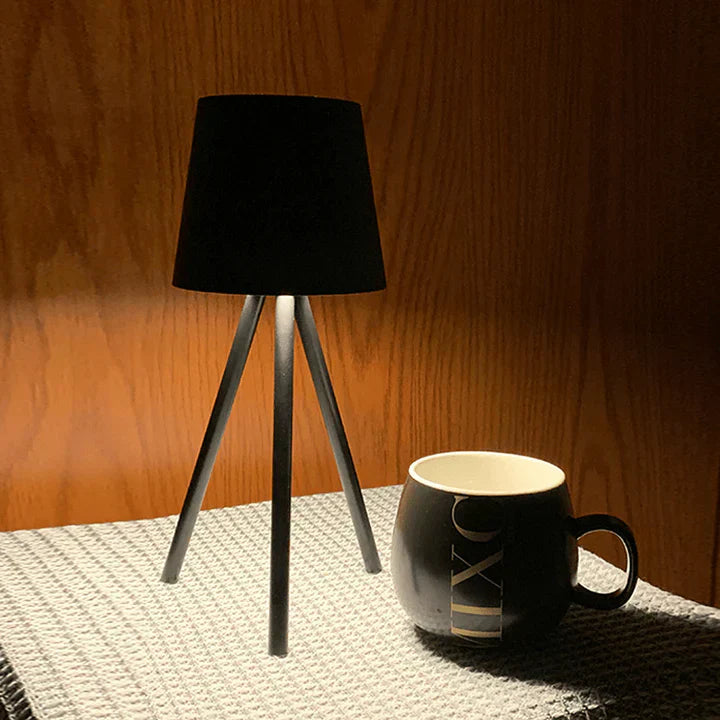 Cordless LED Tripod Table Lamp - Modern Minimalist Night Light