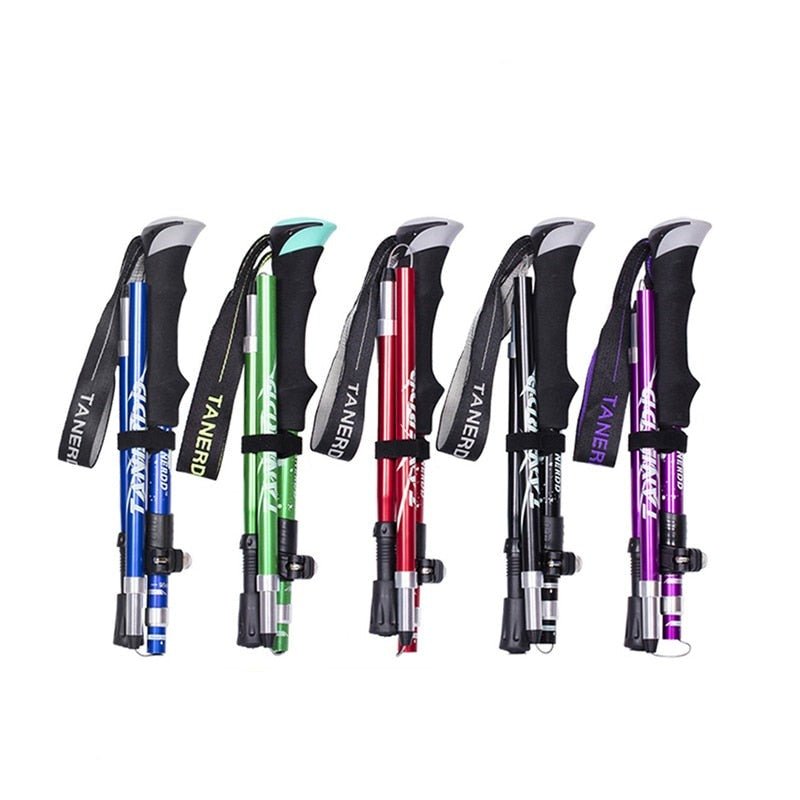 Adjustable Lightweight Trekking Poles - Foldable Hiking Support