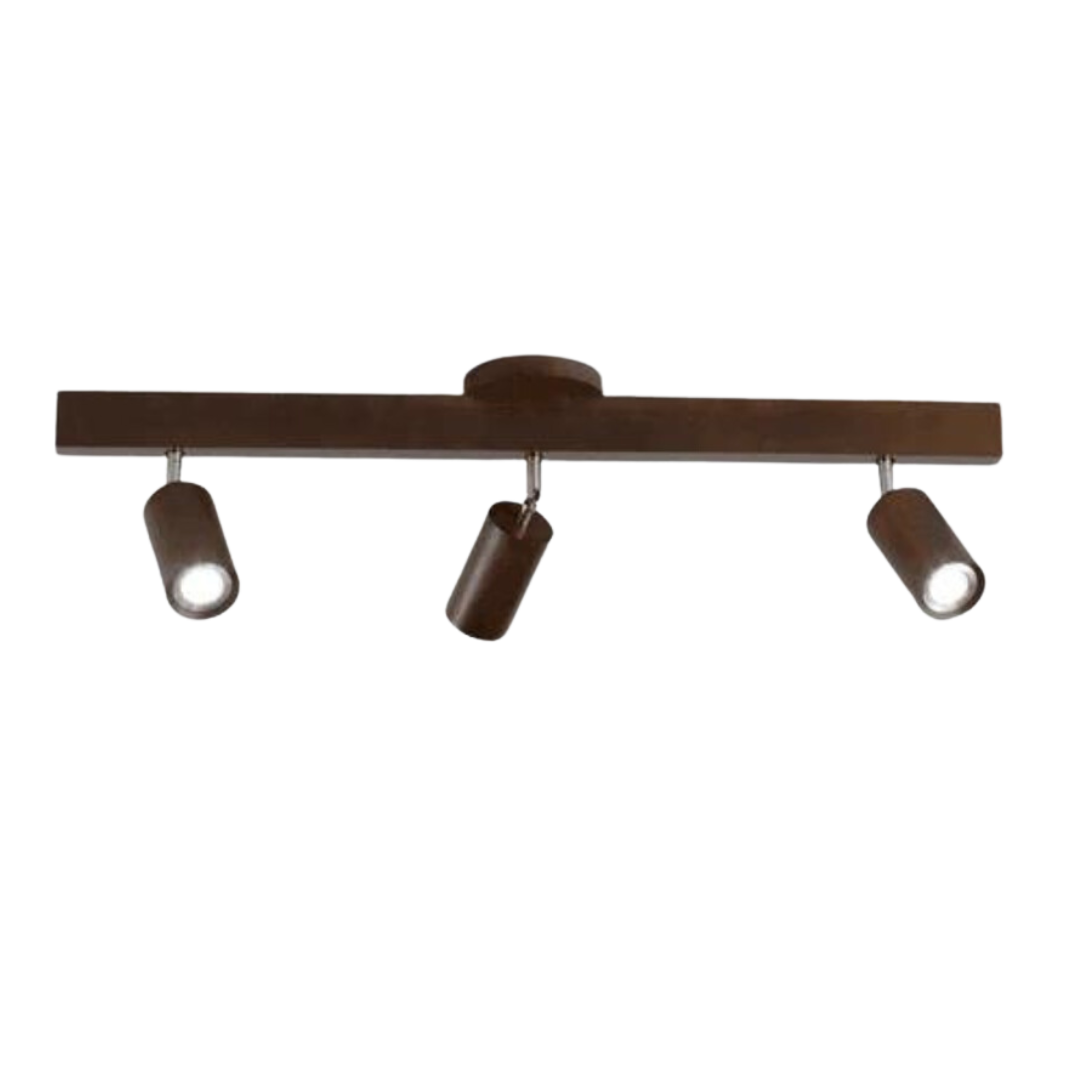 Adjustable Oak Wood Ceiling Spotlight with LED Bulb