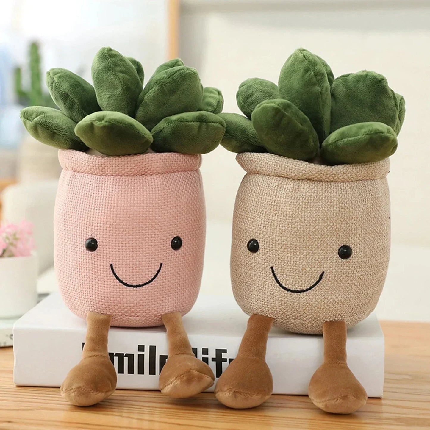 Succulent Plush Pillow Cushion - Soft Cuddly Plant Decor