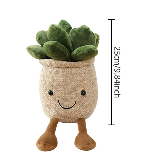 Succulent Plush Pillow Cushion - Soft Cuddly Plant Decor