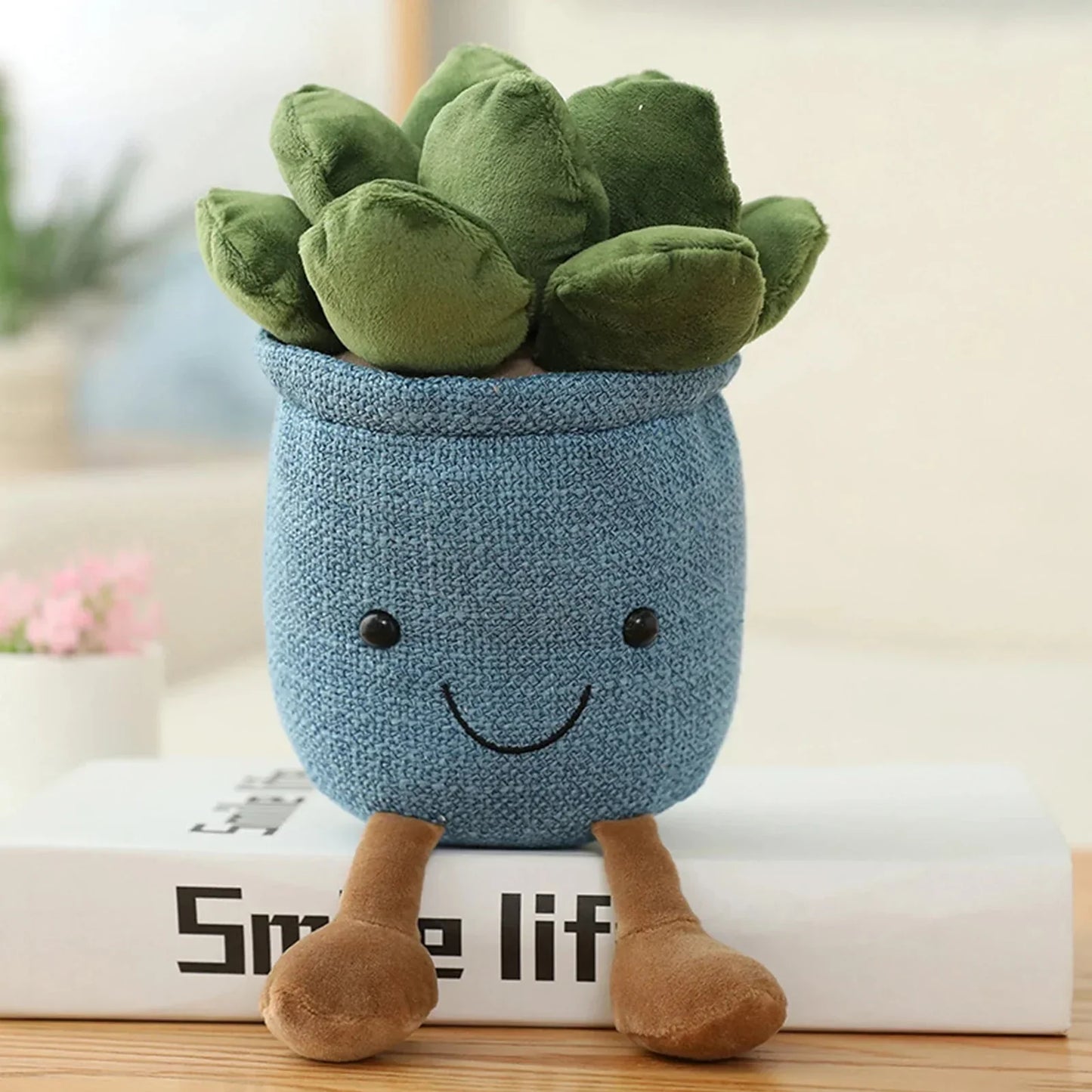 Succulent Plush Pillow Cushion - Soft Cuddly Plant Decor