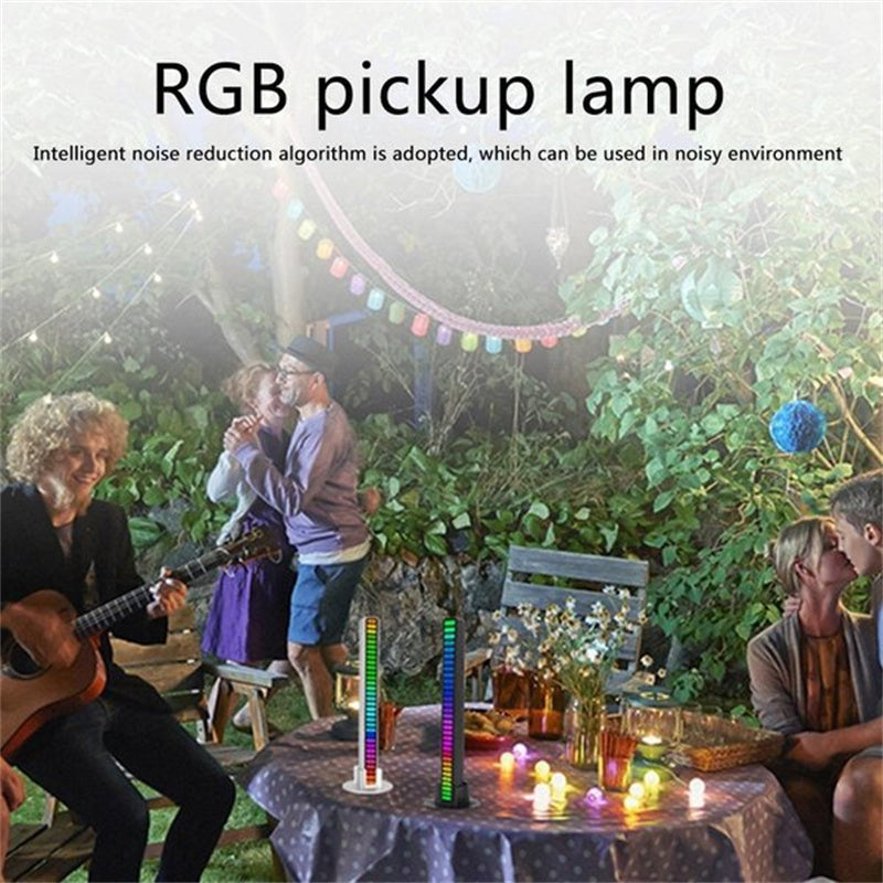 Wireless RGB Sound-Controlled Light Bar with Microphone