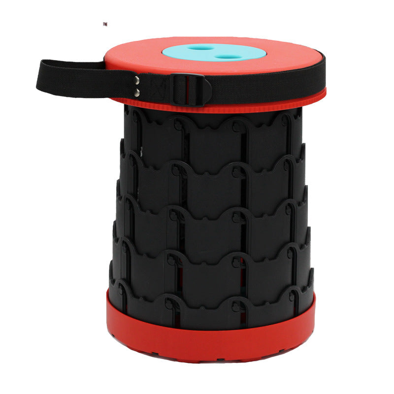 Retractable Folding Stool with Adjustable Height and High Load Capacity