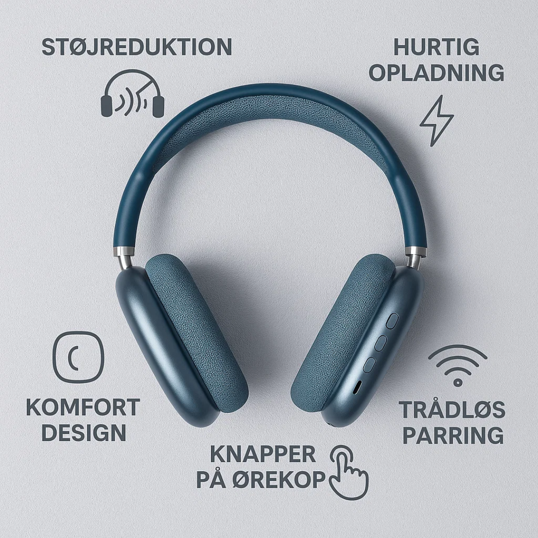 Wireless Bluetooth Noise-Cancelling Headphones with HiFi Sound