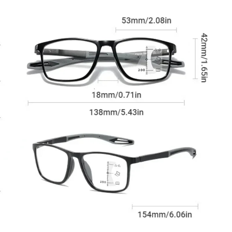 Photochromic Reading Glasses with Blue Light Filter and TR90 Frame