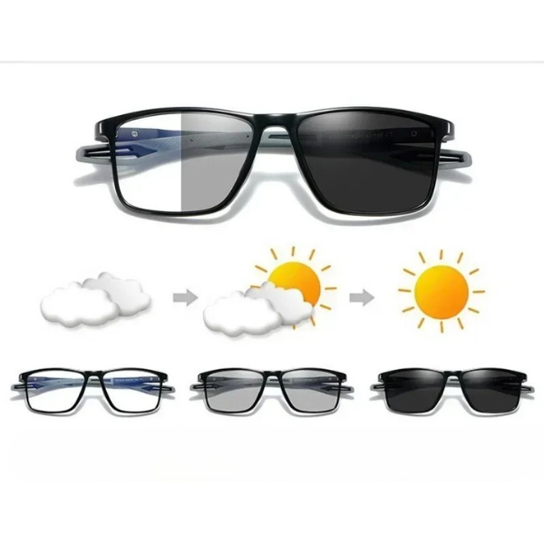 Photochromic Reading Glasses with Blue Light Filter and TR90 Frame