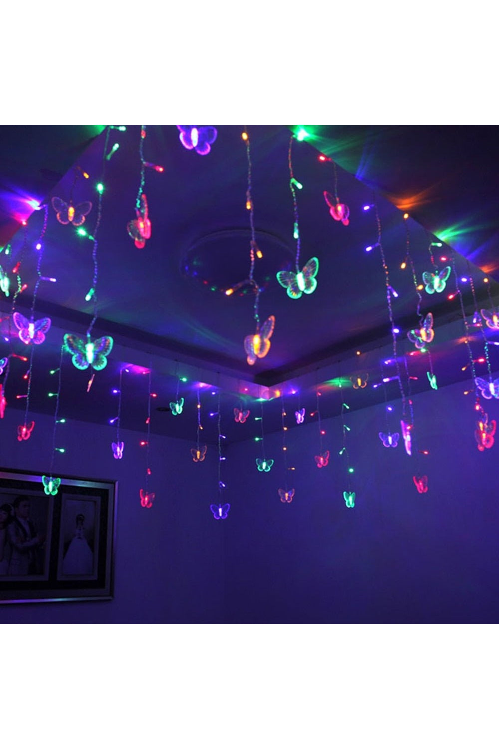 Butterfly LED String Lights - 11.5 ft Purple Glow