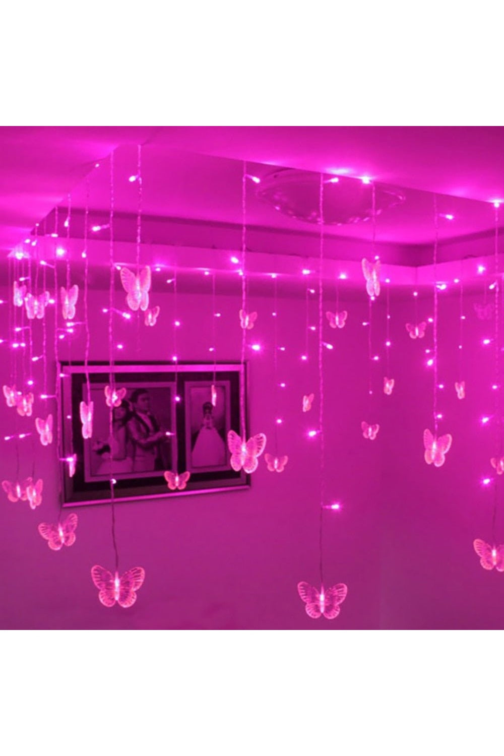 Butterfly LED String Lights - 11.5 ft Purple Glow