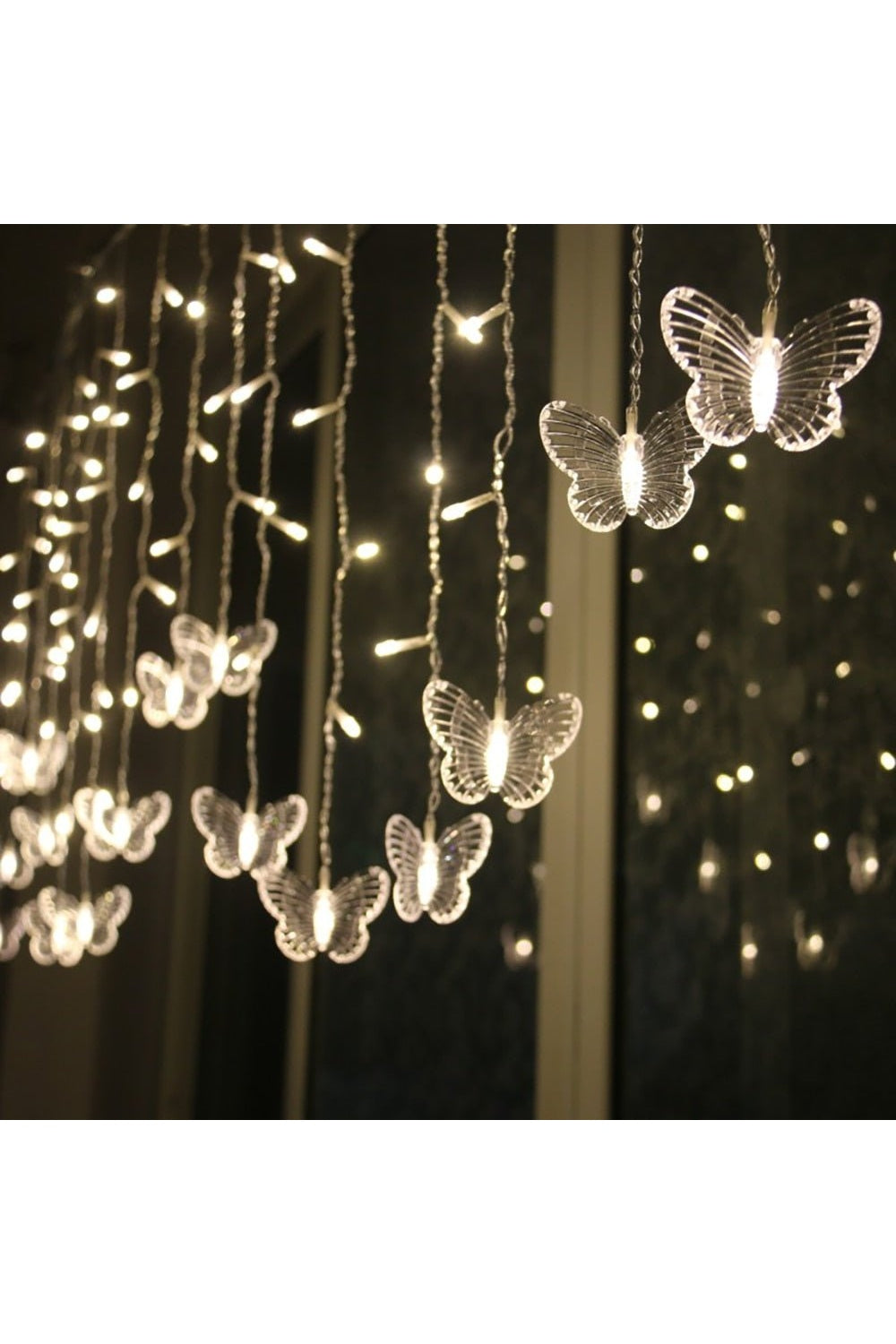Butterfly LED String Lights - 11.5 ft Purple Glow