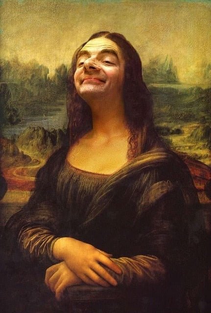 Funny Mona Lisa Canvas Art Print