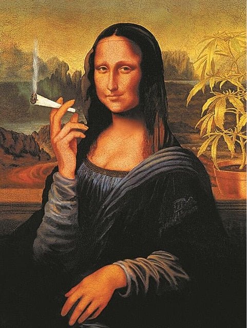 Funny Mona Lisa Canvas Art Print
