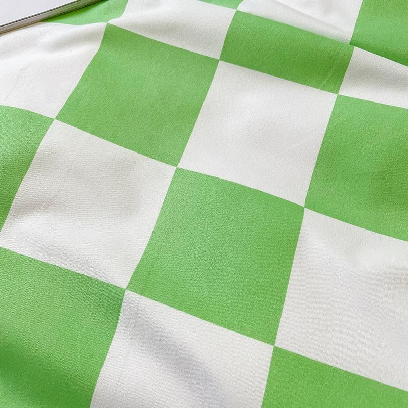 Checked Polyester Bedding Set
