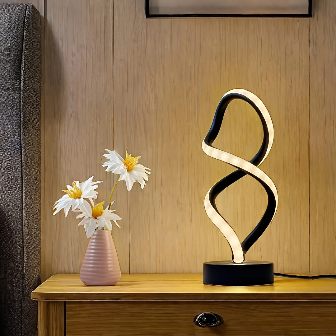 Adjustable Spiral Table Lamp with Three Color Settings
