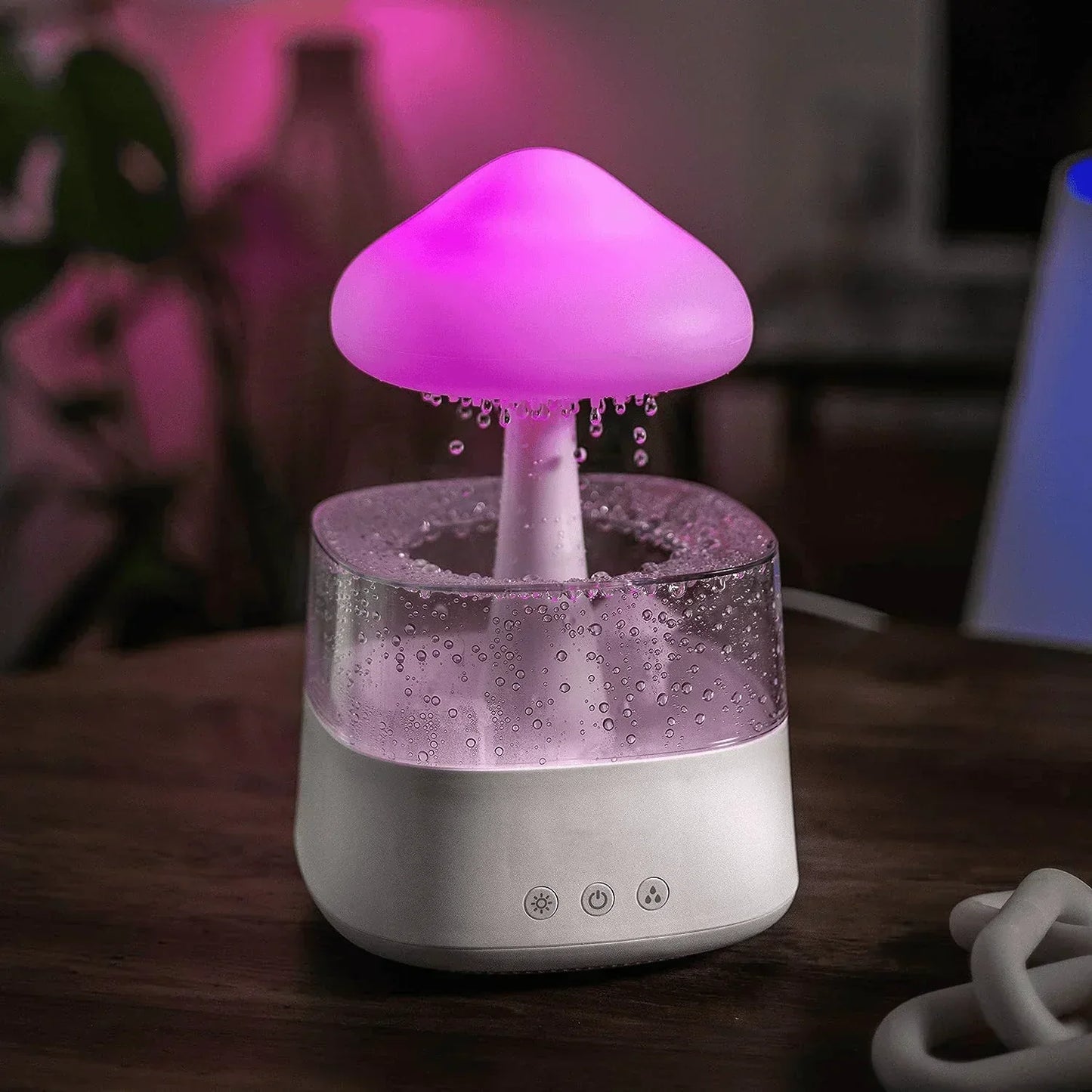 Mushroom Cloud Humidifier and Night Light Diffuser