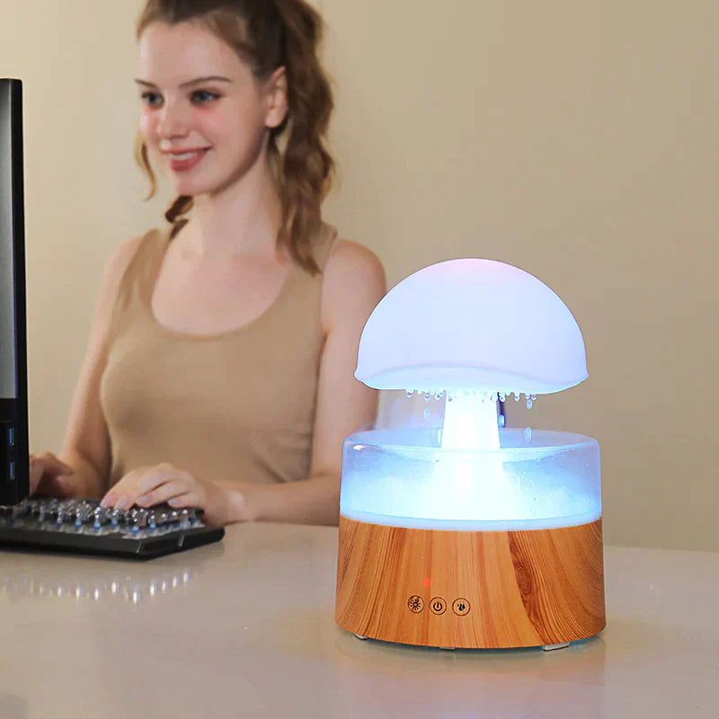 Mushroom Cloud Humidifier and Night Light Diffuser