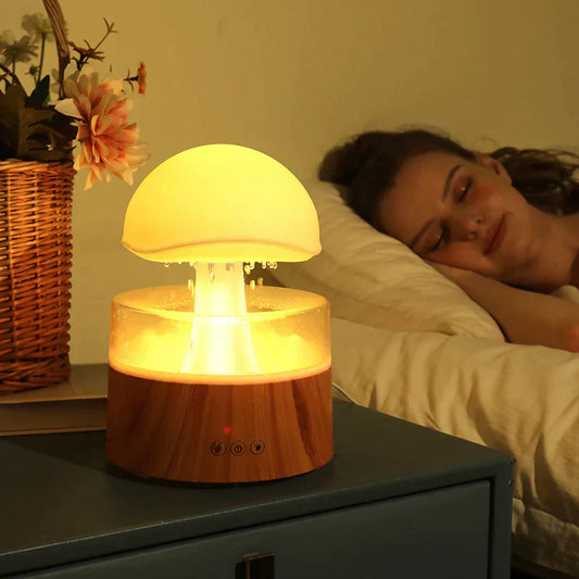 Mushroom Cloud Humidifier and Night Light Diffuser