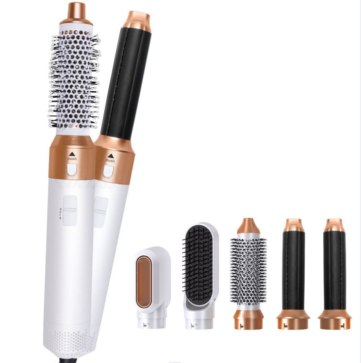 5-in-1 Hair Styler with Adjustable Heat and Airflow for Drying, Straightening, and Curling