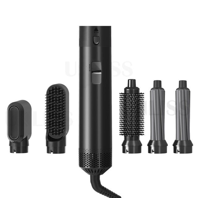 5-in-1 Hair Styler with Adjustable Heat and Airflow for Drying, Straightening, and Curling