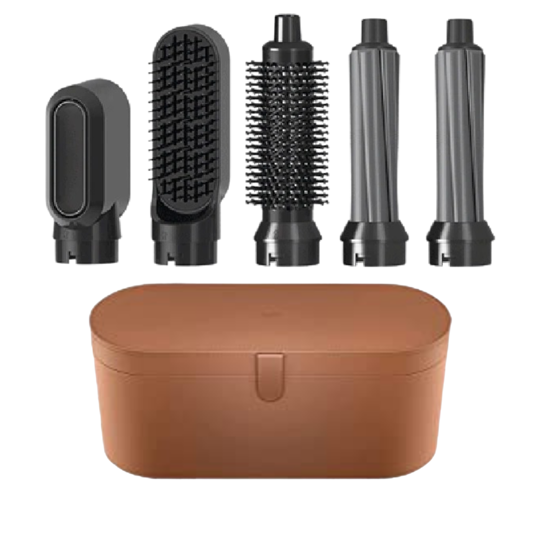 5-in-1 Hair Styler with Adjustable Heat and Airflow for Drying, Straightening, and Curling
