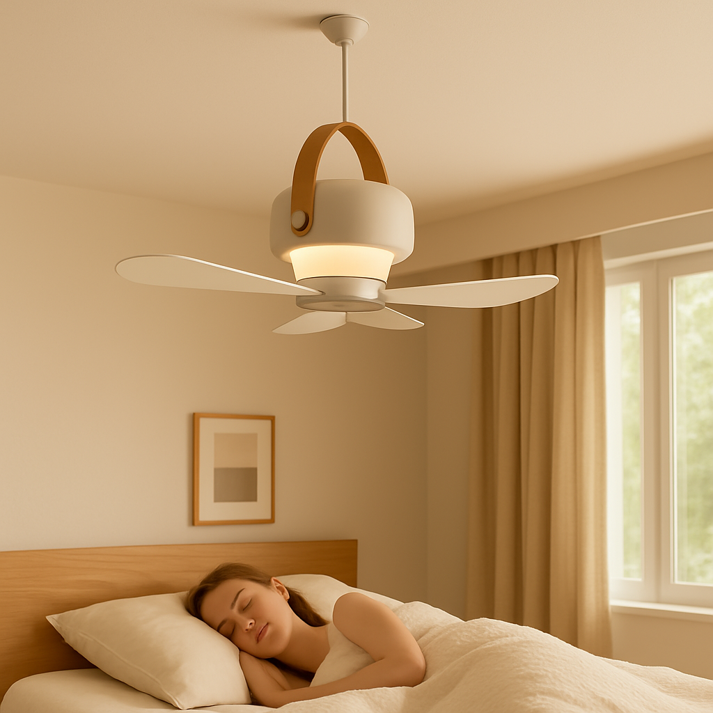 Wireless Portable Fan with Remote Control and LED Light