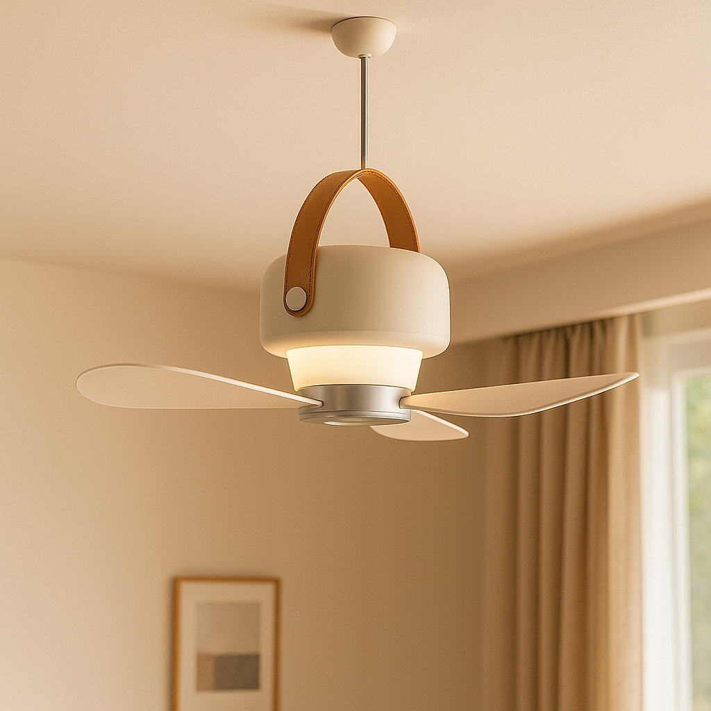 Wireless Portable Fan with Remote Control and LED Light