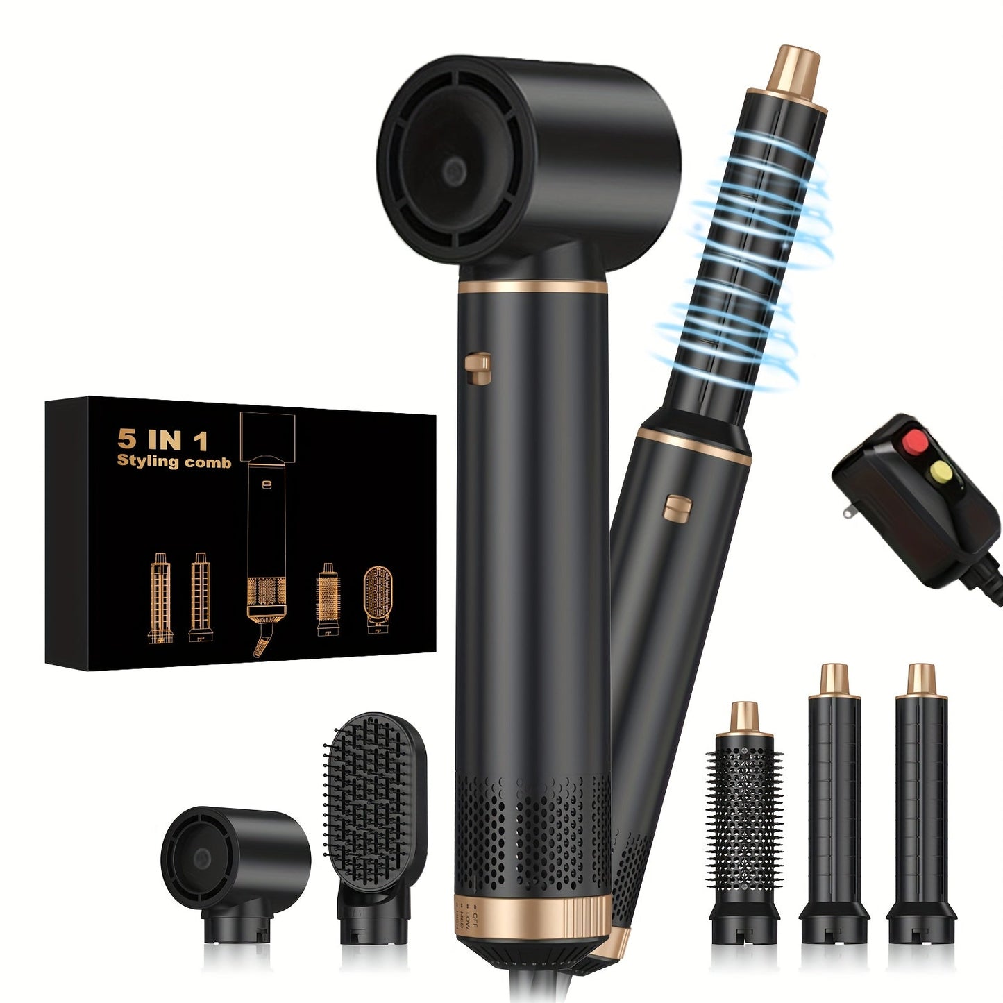 Professional Mains-Powered Hair Dryer and Multistyler for Wet and Dry Hair