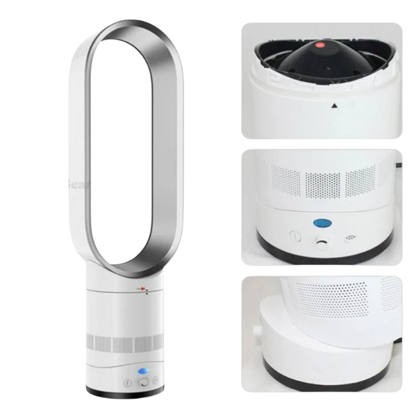 Blade-Free Oscillating Fan with Remote Control – Quiet Cooling for Whole Room
