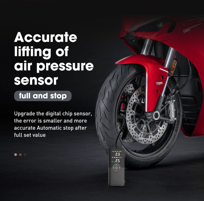 Compact Wireless Tire Pump with Built-in Light