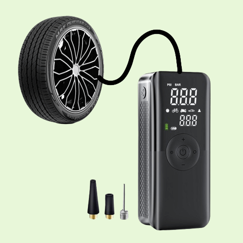 Compact Wireless Tire Pump with Built-in Light