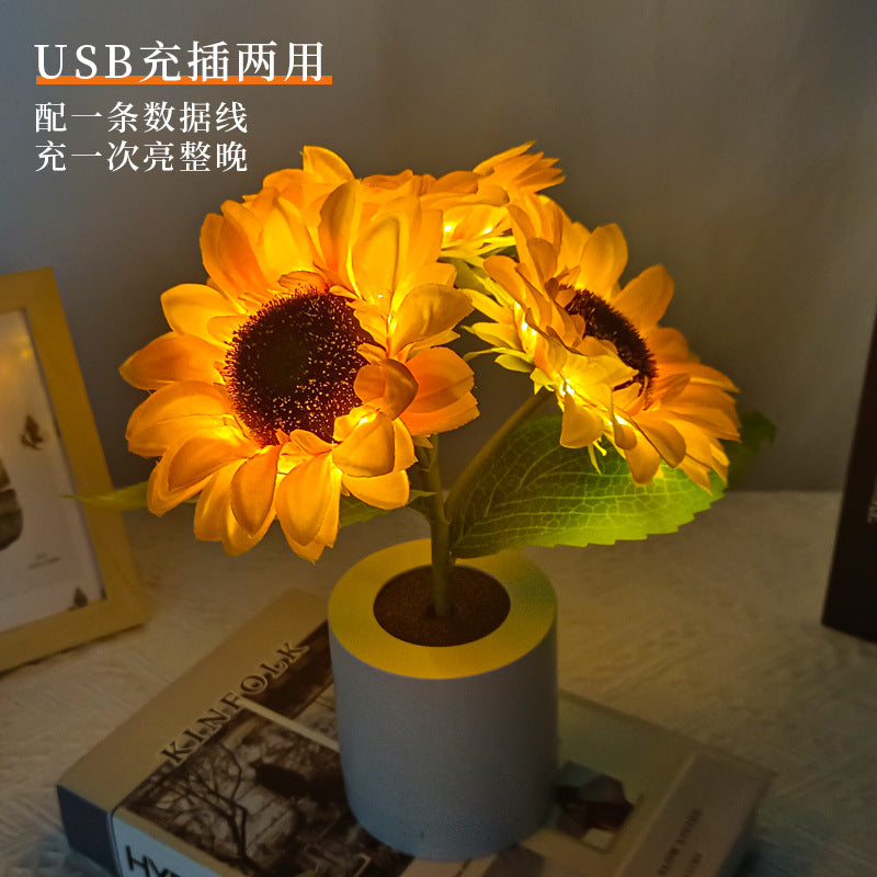 LED Sunflower Table Lamp - Nature-Inspired Decorative Lighting