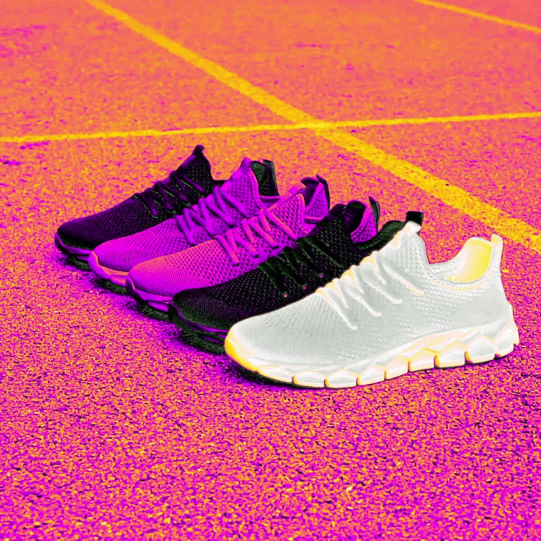 Lightweight Slip-On Running Shoes with Breathable Mesh and Flexible Sole