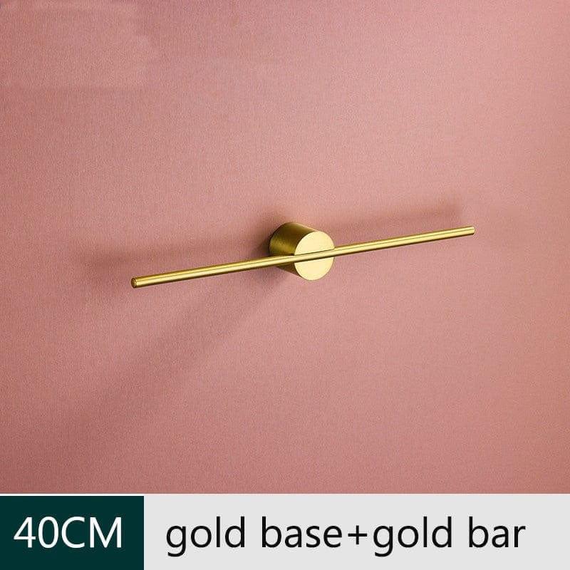 Aluminum Wall-Mounted Towel Rack in Black and Gold