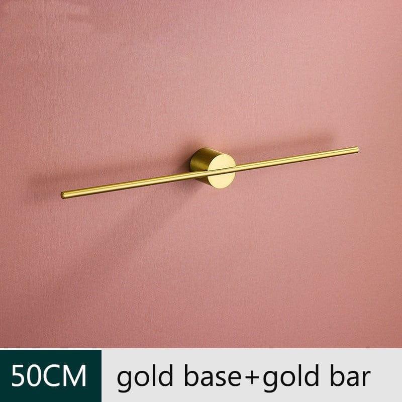 Aluminum Wall-Mounted Towel Rack in Black and Gold