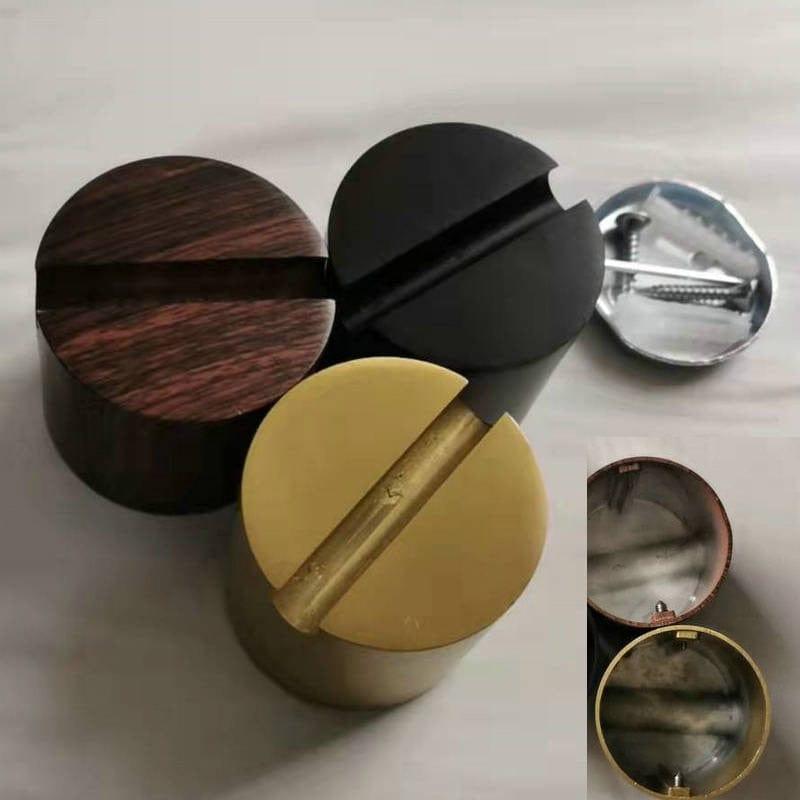 Aluminum Wall-Mounted Towel Rack in Black and Gold