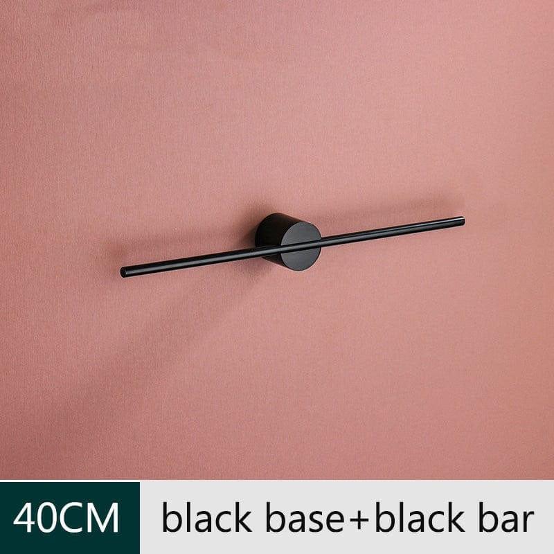 Aluminum Wall-Mounted Towel Rack in Black and Gold
