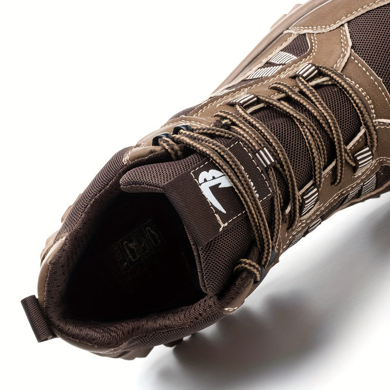 Durable Lace-Up Safety Shoes with Rubber Grip for Construction