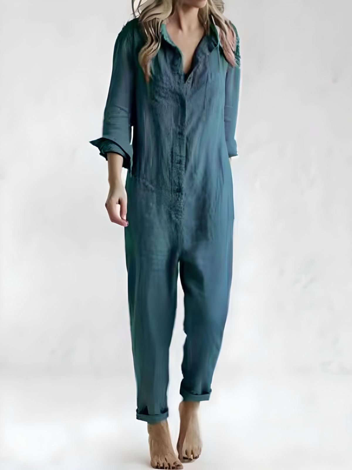 Stylish Polo Jumpsuit with Pockets for Women