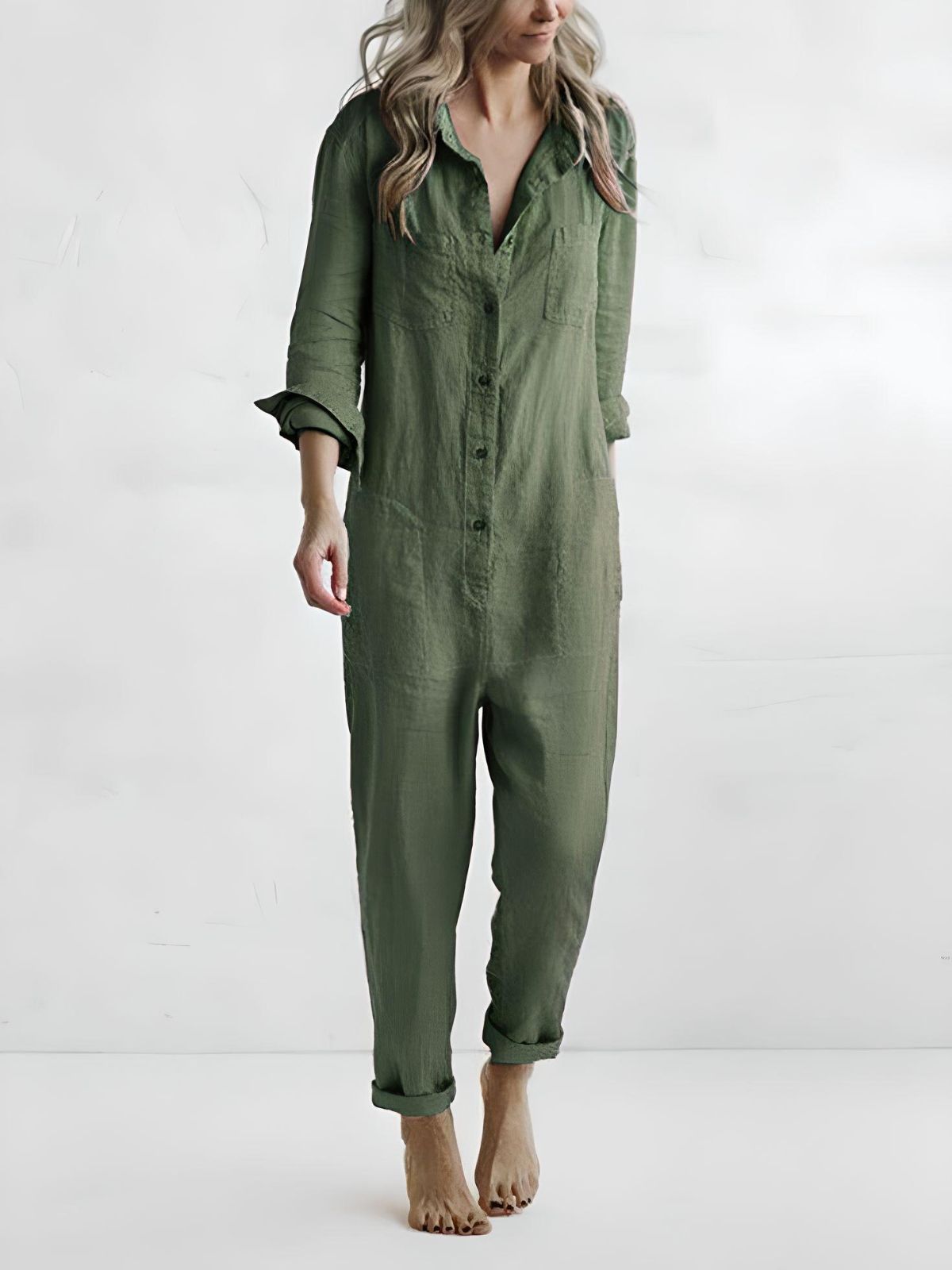 Stylish Polo Jumpsuit with Pockets for Women