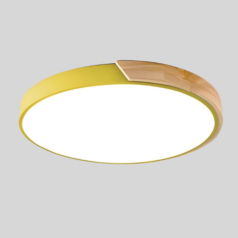 Wood Macaron Round Ceiling Light - Scandinavian Design