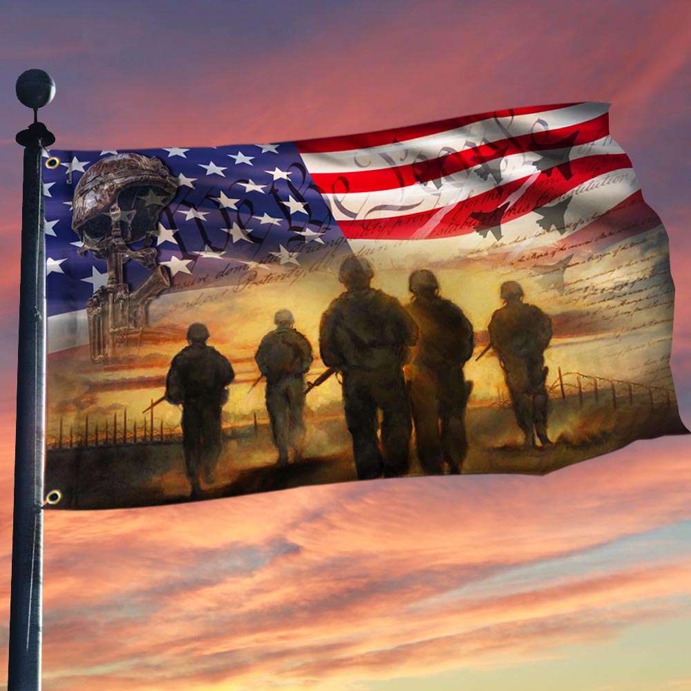 All Gave Some Some Gave All American Flag - Durable Canvas Tribute for Memorial Day & Veterans Day