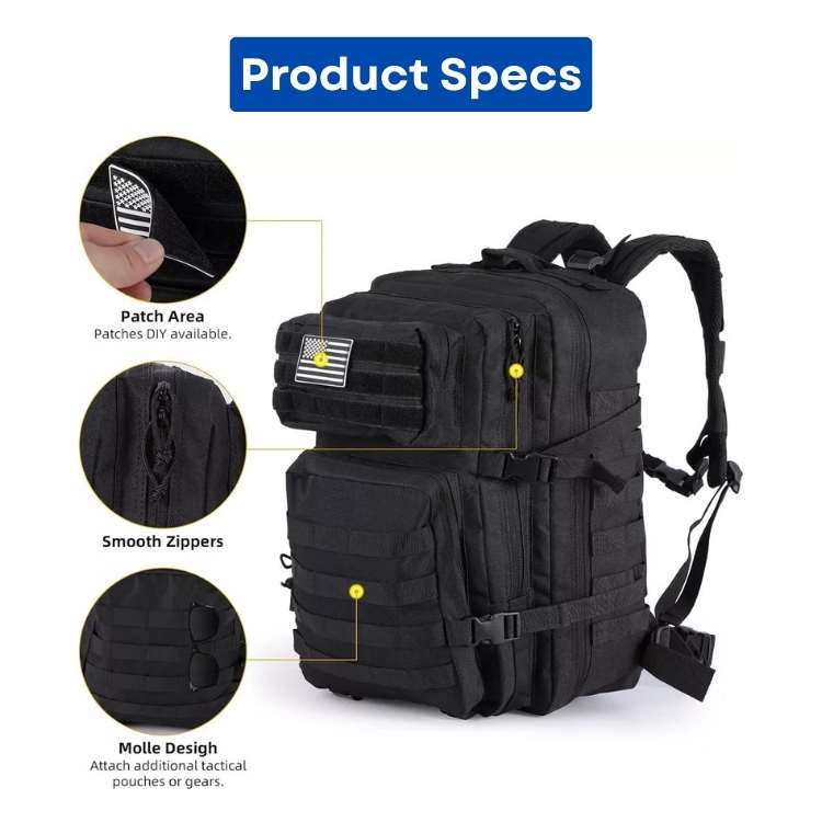 Durable Tactical Backpack 30L or 50L for Outdoor Adventures
