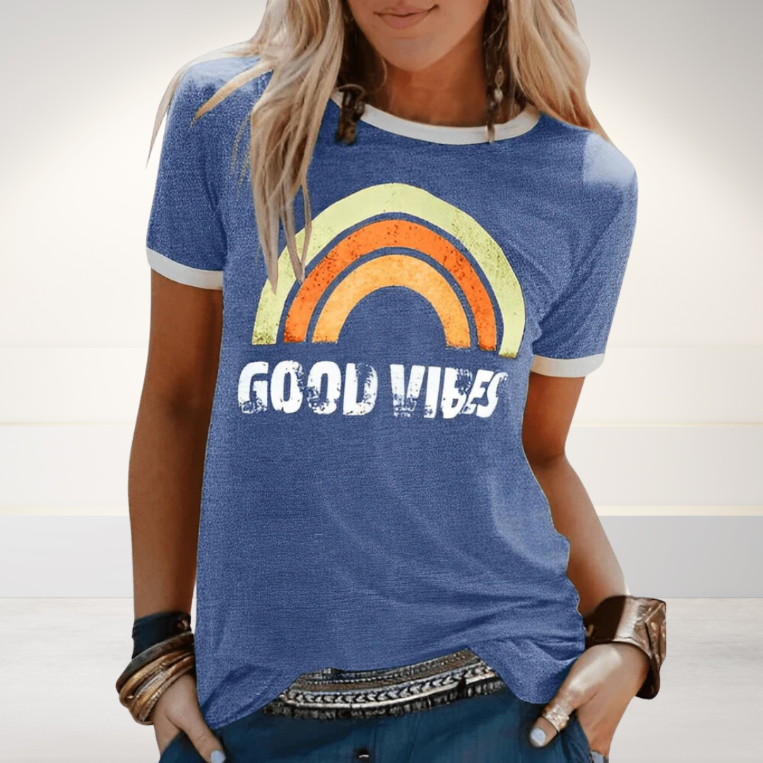 Soft Cotton Blend Women's T-shirt - Elegant Feminine Fit