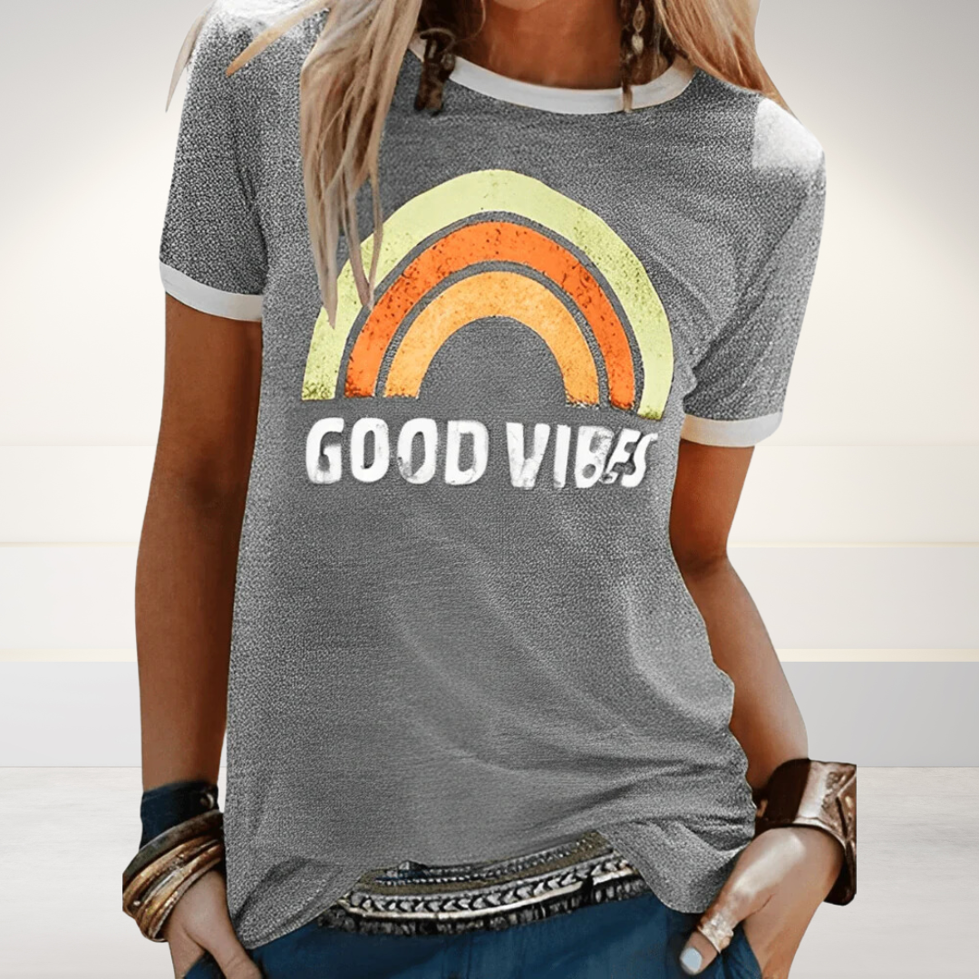 Soft Cotton Blend Women's T-shirt - Elegant Feminine Fit