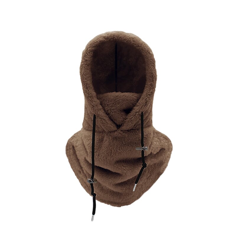 Plush-Lined Adjustable Hood for Skiing and Biking