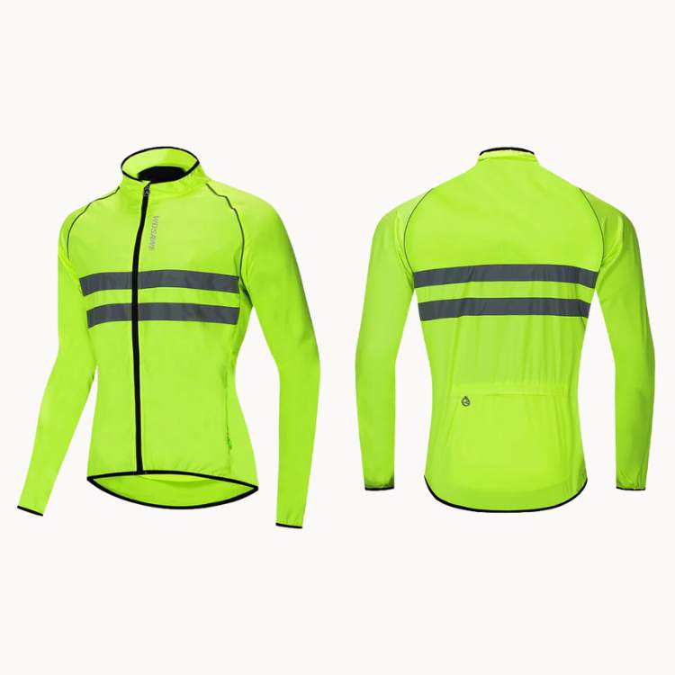 Ultralight Waterproof Rain Jacket with Windproof Design and Reflective Strips