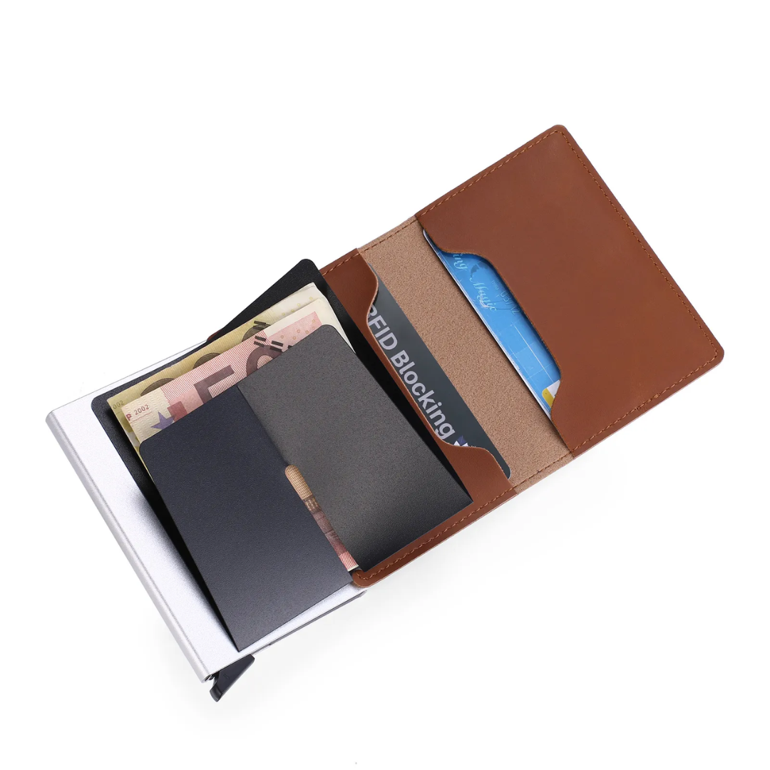 RFID-Blocking Aluminium Cardholder Wallet with Money Clip